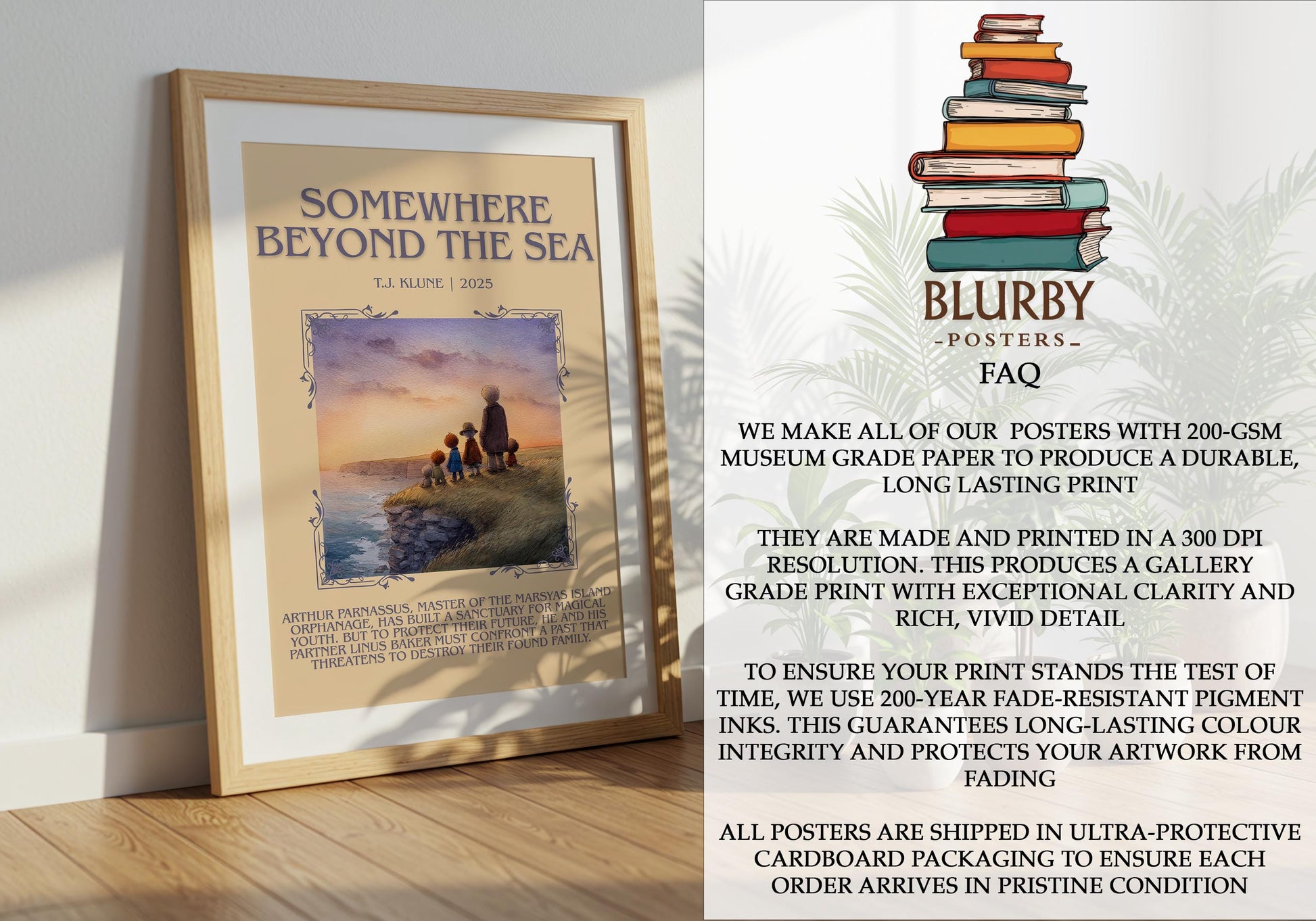 Somewhere Beyond The Sea by T.J. Klune | Descriptive Book Poster | Blurby