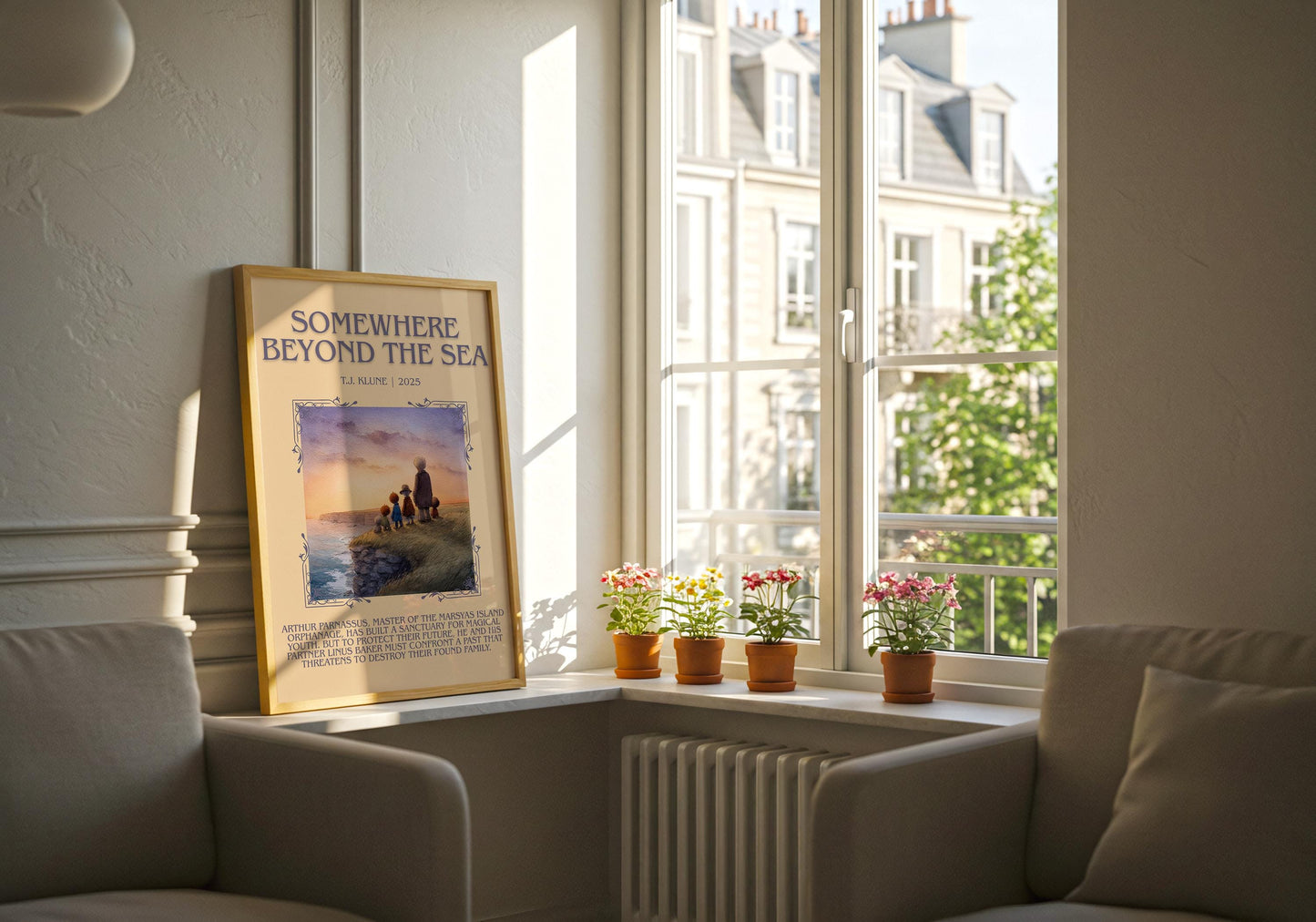 Somewhere Beyond The Sea by T.J. Klune | Descriptive Book Poster | Blurby