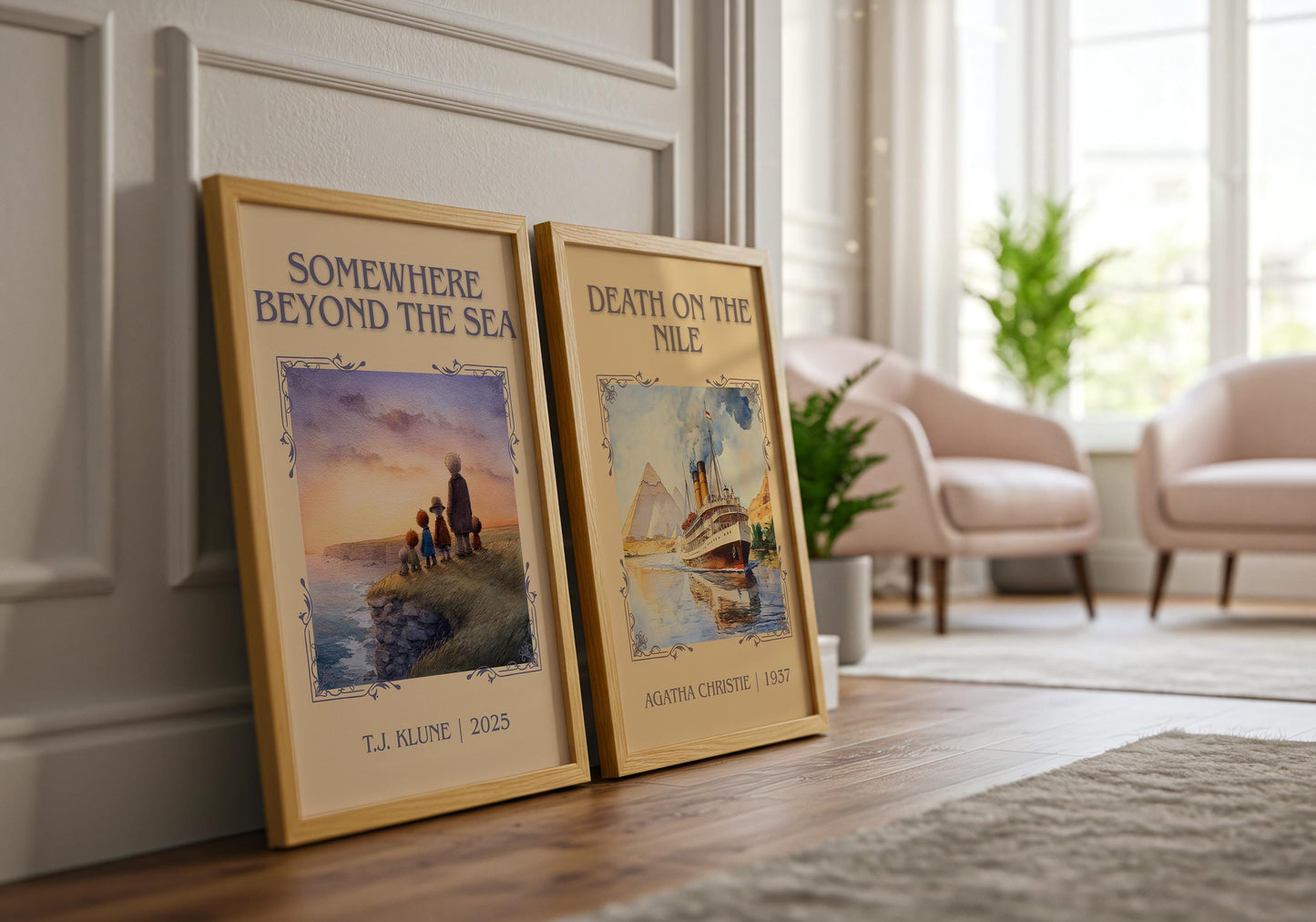 Somewhere Beyond The Sea by T.J. Klune | Descriptive Book Poster | Minimalist