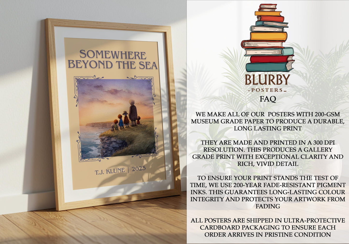 Somewhere Beyond The Sea by T.J. Klune | Descriptive Book Poster | Minimalist