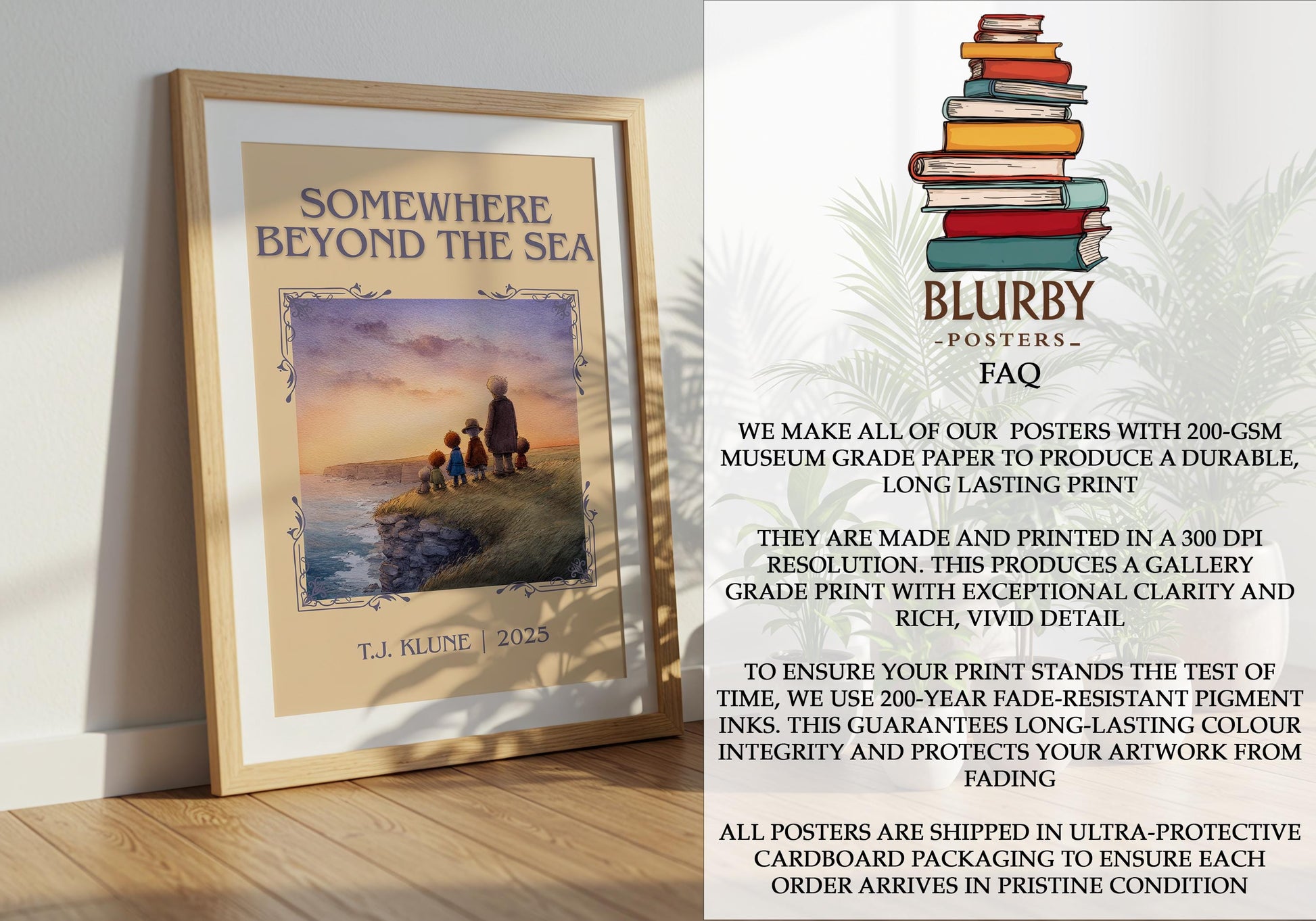 Somewhere Beyond The Sea by T.J. Klune | Descriptive Book Poster | Minimalist