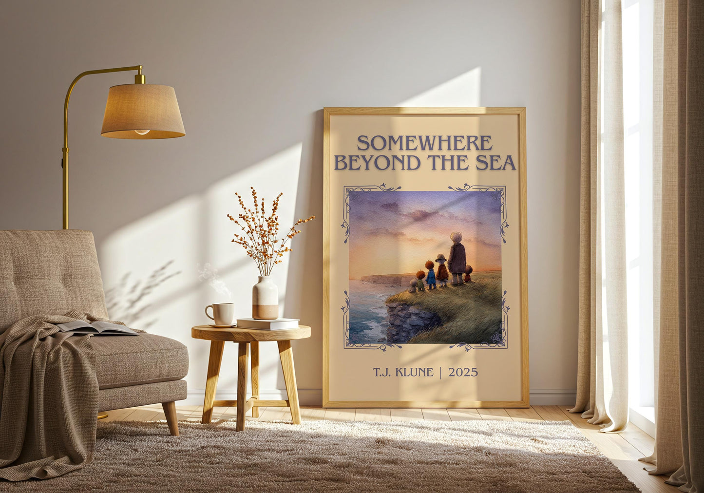 Somewhere Beyond The Sea by T.J. Klune | Descriptive Book Poster | Minimalist