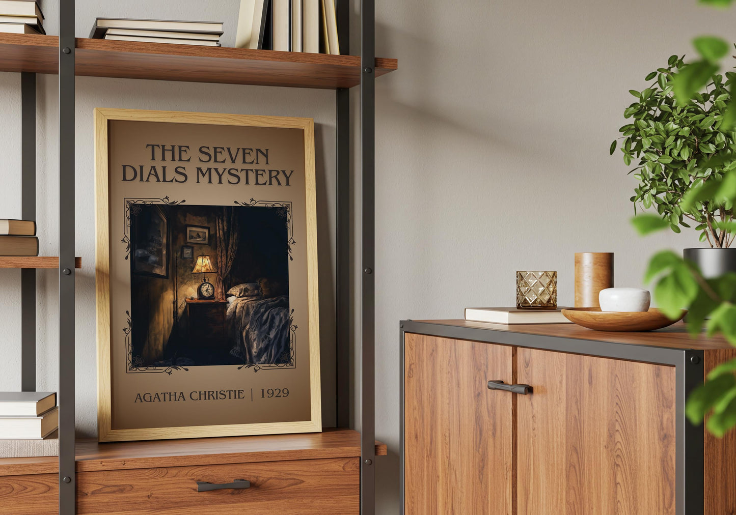 The Seven Dials Mystery by Agatha Christie | Descriptive Book Poster | Minimalist