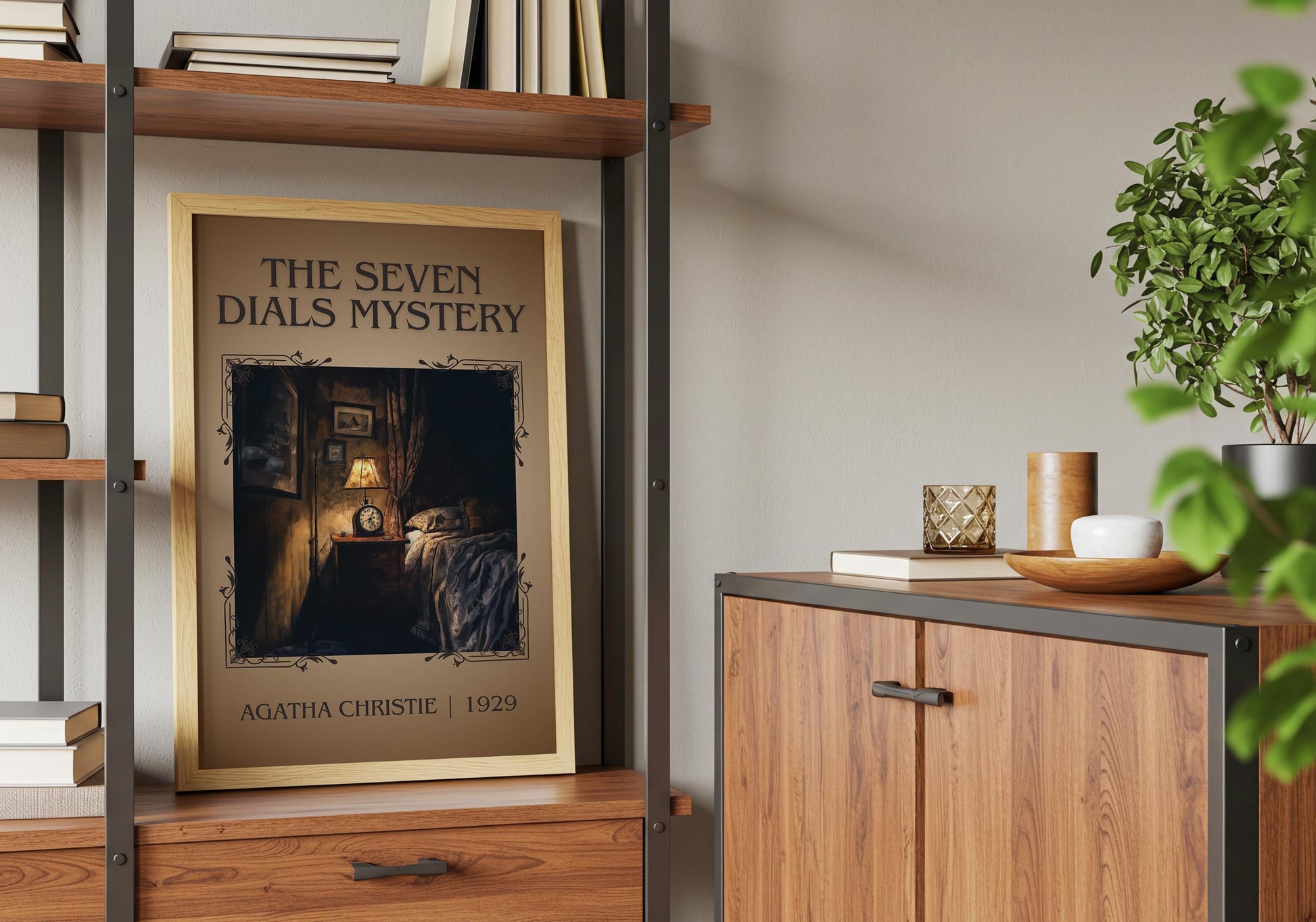 The Seven Dials Mystery by Agatha Christie | Descriptive Book Poster | Minimalist