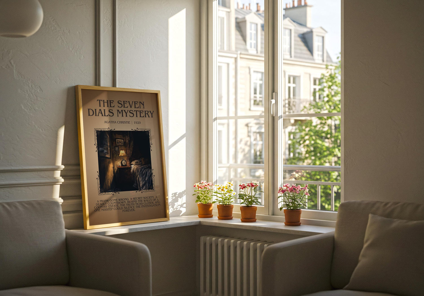 The Seven Dials Mystery by Agatha Christie | Descriptive Book Poster | Blurby