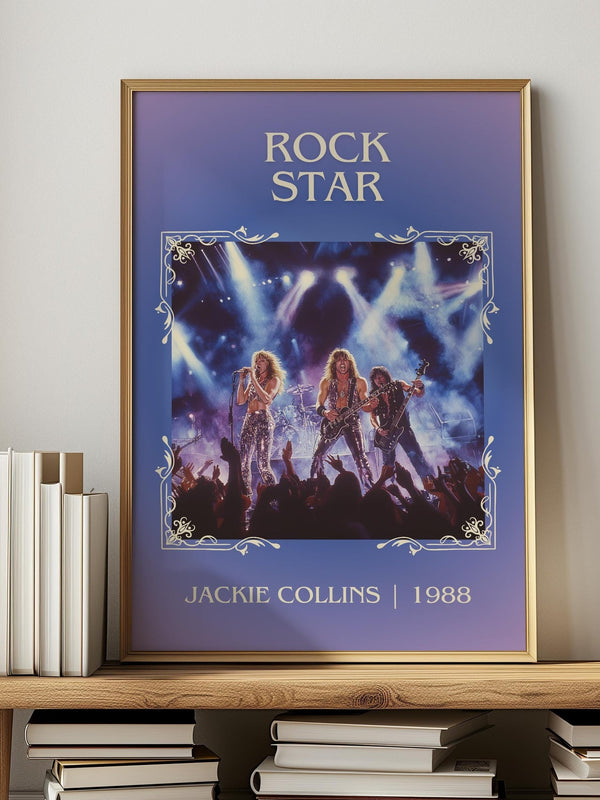 Rock Star classic book art print in frame leaning in hallway – romance wall art