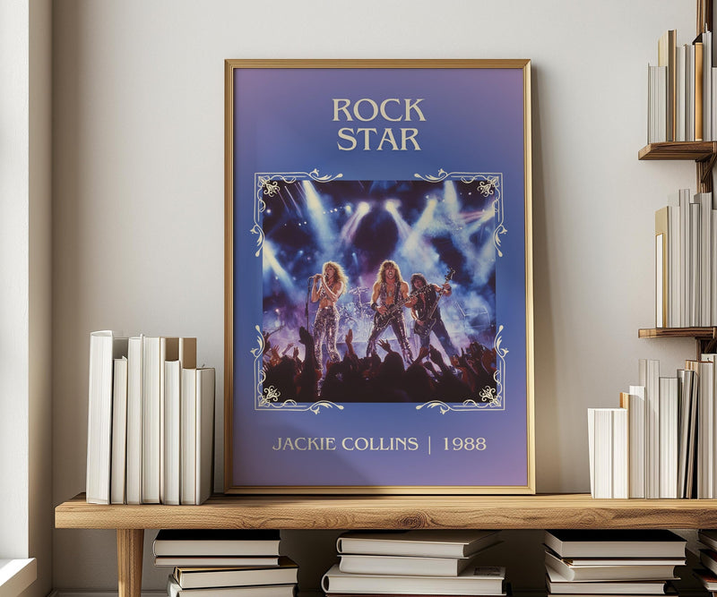 Rock Star classic book art print in frame leaning in hallway – romance wall art