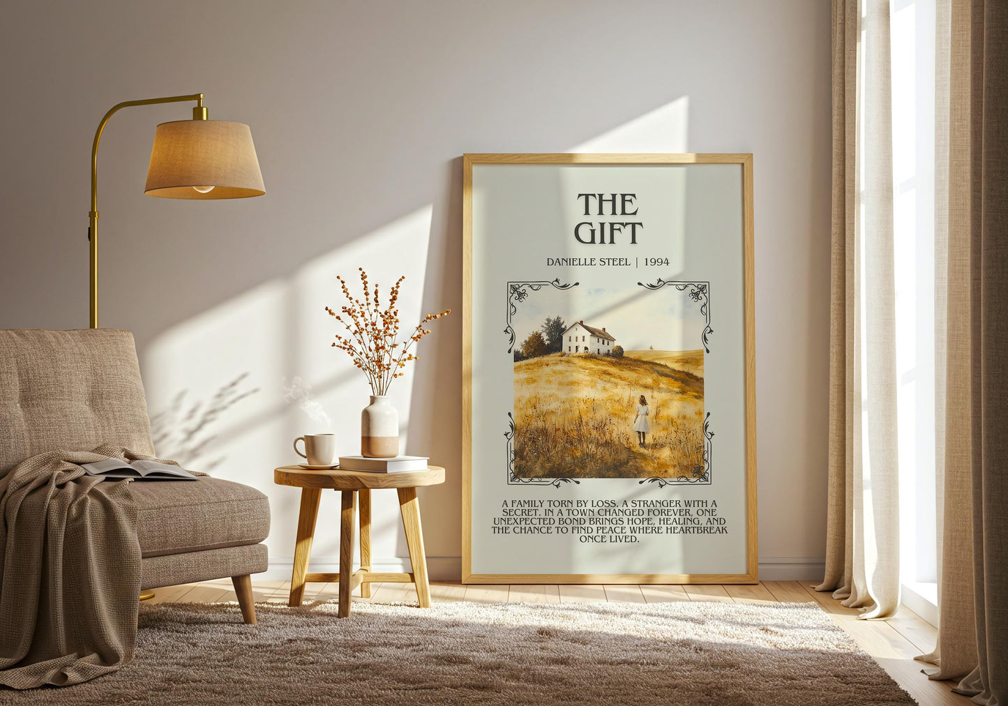The Gift by Danielle Steel | Descriptive Book Poster | Modern