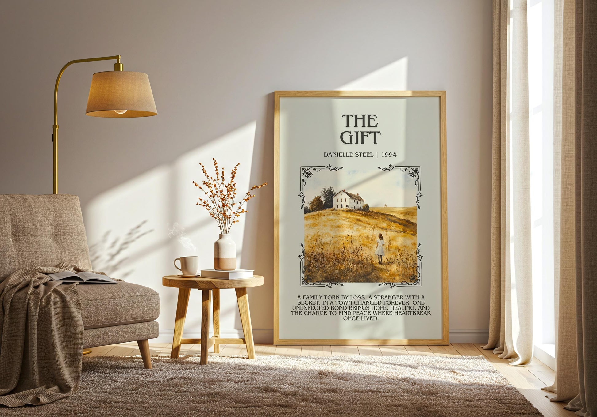 The Gift by Danielle Steel | Descriptive Book Poster | Modern