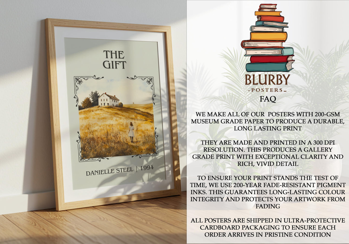 The Gift by Danielle Steel | Descriptive Book Poster | Minimalist