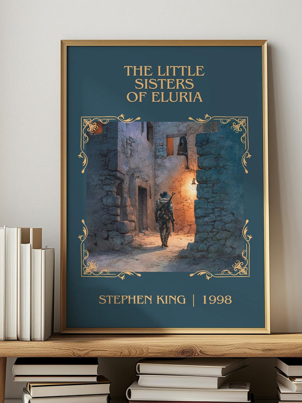 The Little Sisters Of Eluria classic book art print in frame leaning in hallway – horror wall art