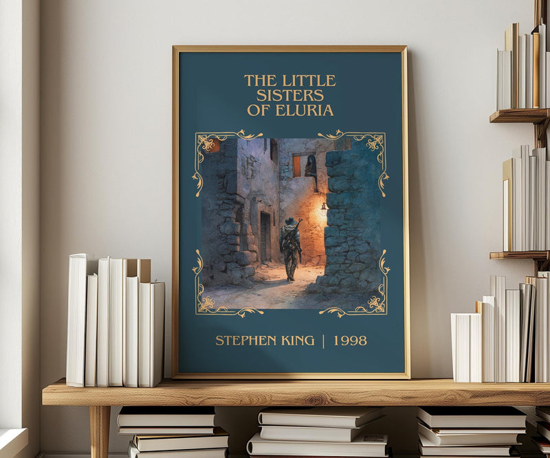 The Little Sisters Of Eluria classic book art print in frame leaning in hallway – horror wall art