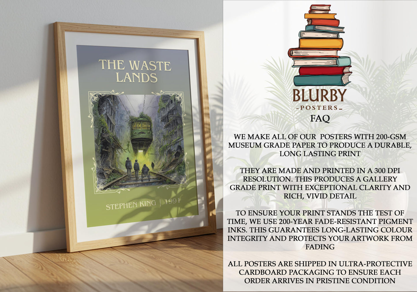 The Wastelands by Stephen King | Descriptive Book Poster | Minimalist