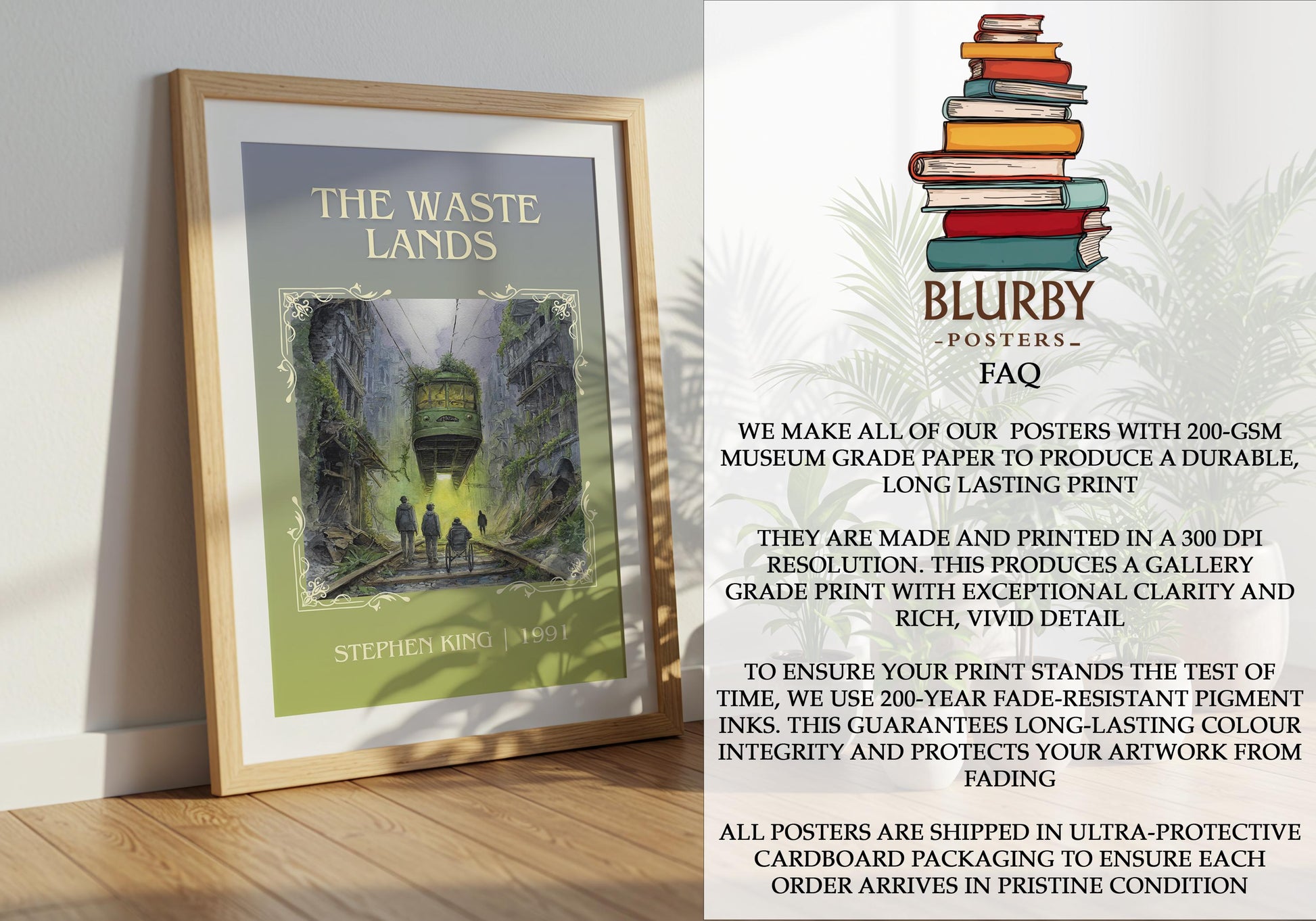 The Wastelands by Stephen King | Descriptive Book Poster | Minimalist