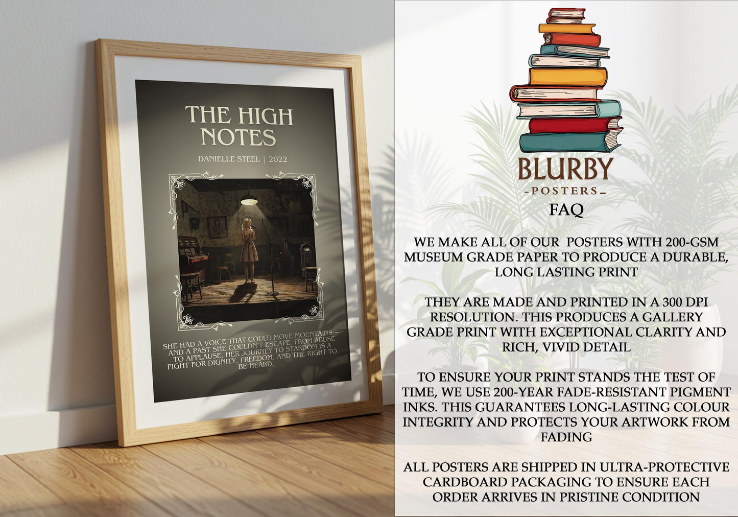 The High Notes by Danielle Steel | Descriptive Book Poster | Modern