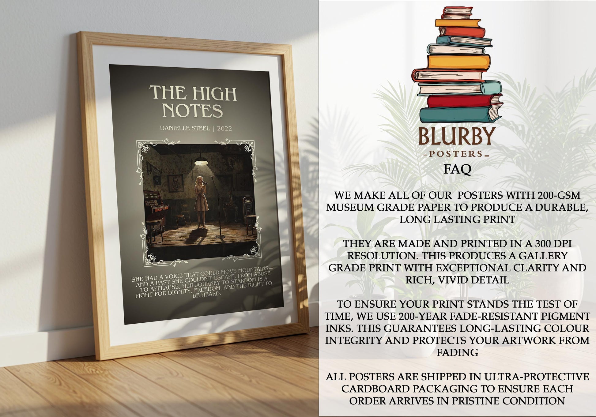 The High Notes by Danielle Steel | Descriptive Book Poster | Modern