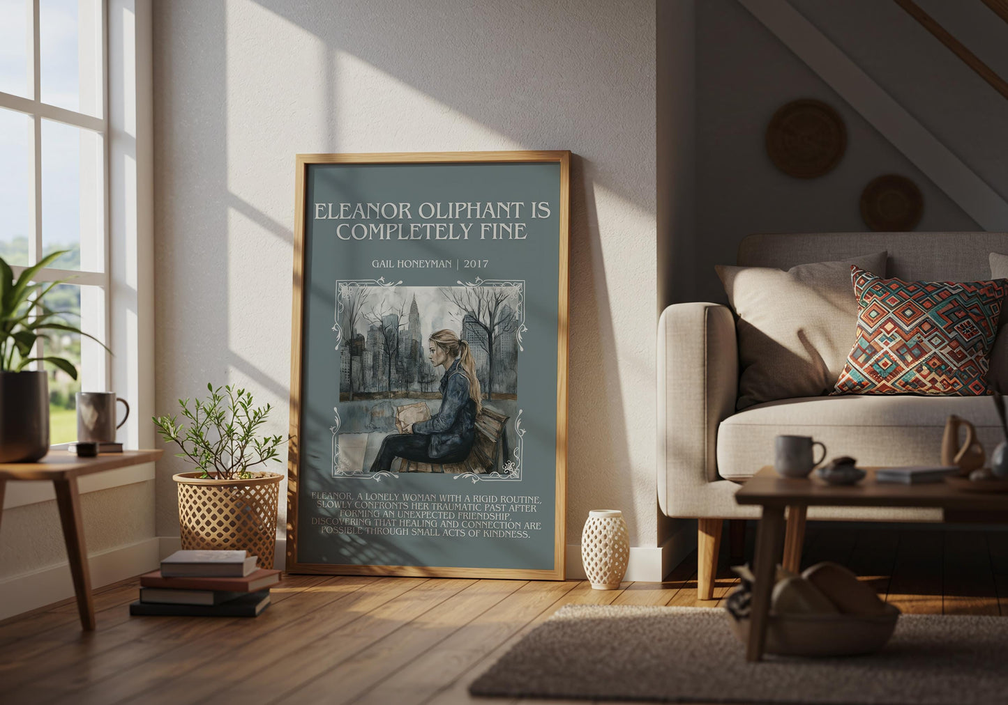 Eleanor Oliphant Is Completely Fine by Gail Honeyman | Descriptive Book Poster | Blurby