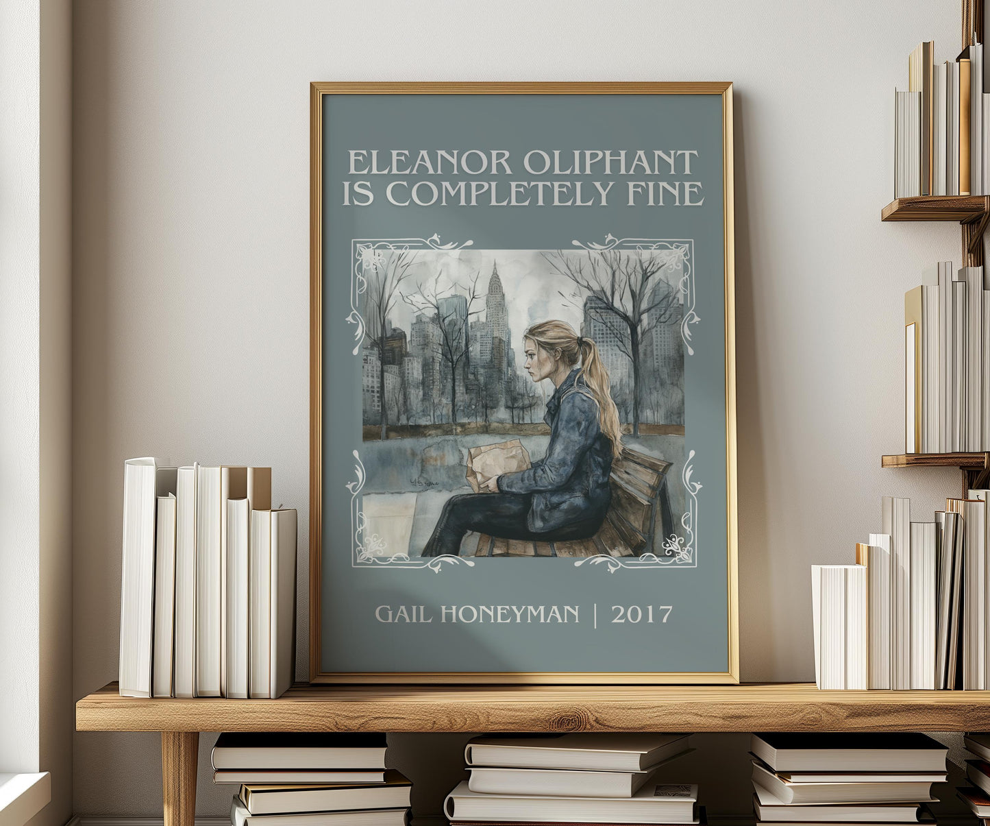 Eleanor Oliphant Is Completely Fine by Gail Honeyman | Descriptive Book Poster | Minimalist