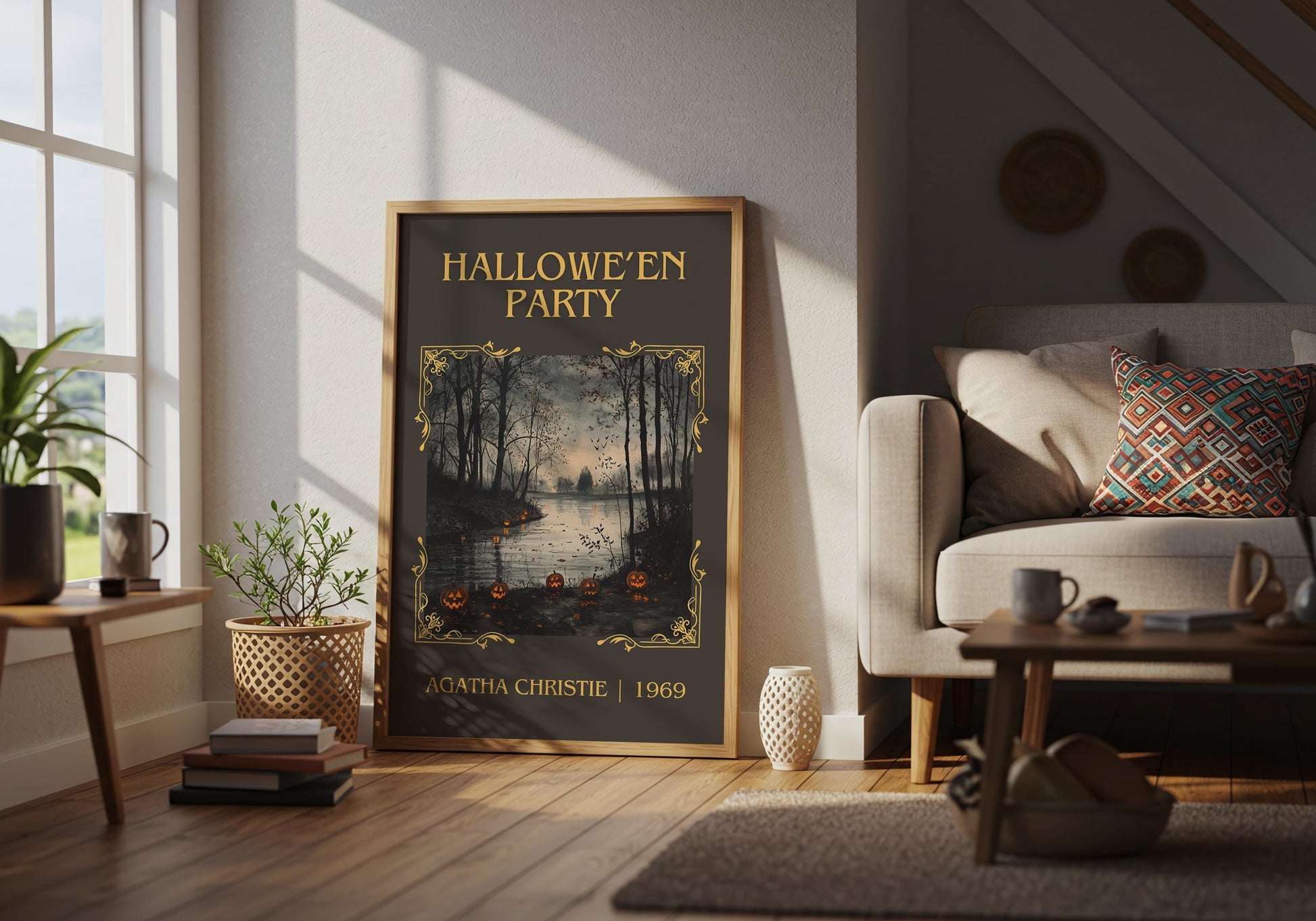 Hallowe'en Party by Agatha Christie | Descriptive Book Poster | Minimalist