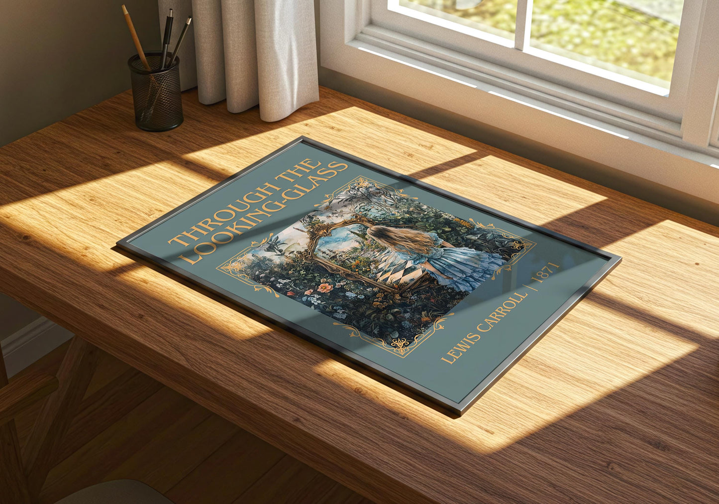 Through the Looking Glass by Lewis Carroll | Descriptive Book Poster | Minimalist