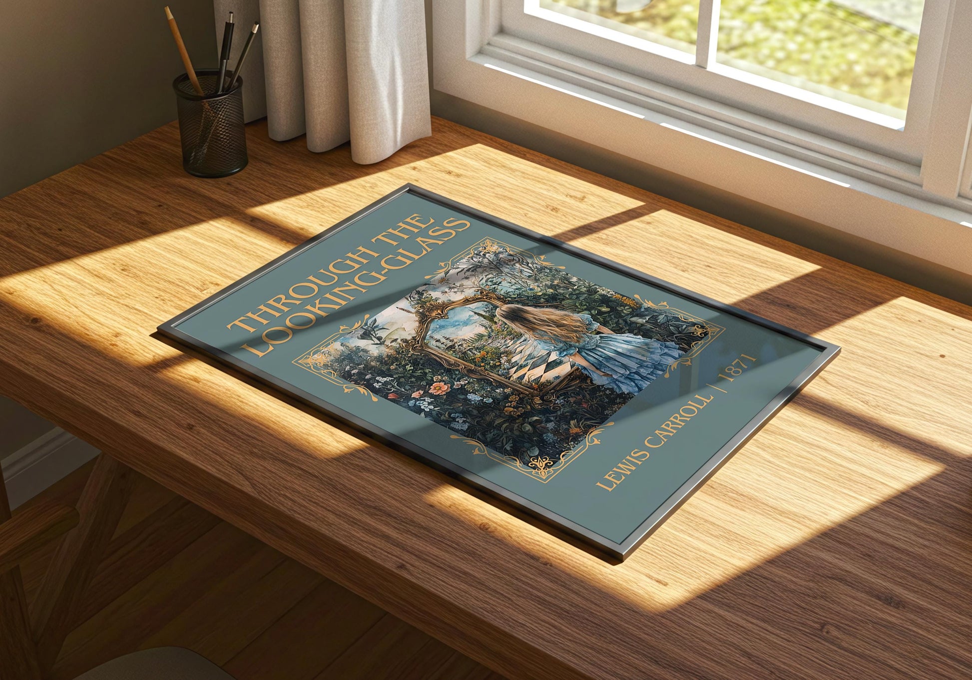 Through the Looking Glass by Lewis Carroll | Descriptive Book Poster | Minimalist