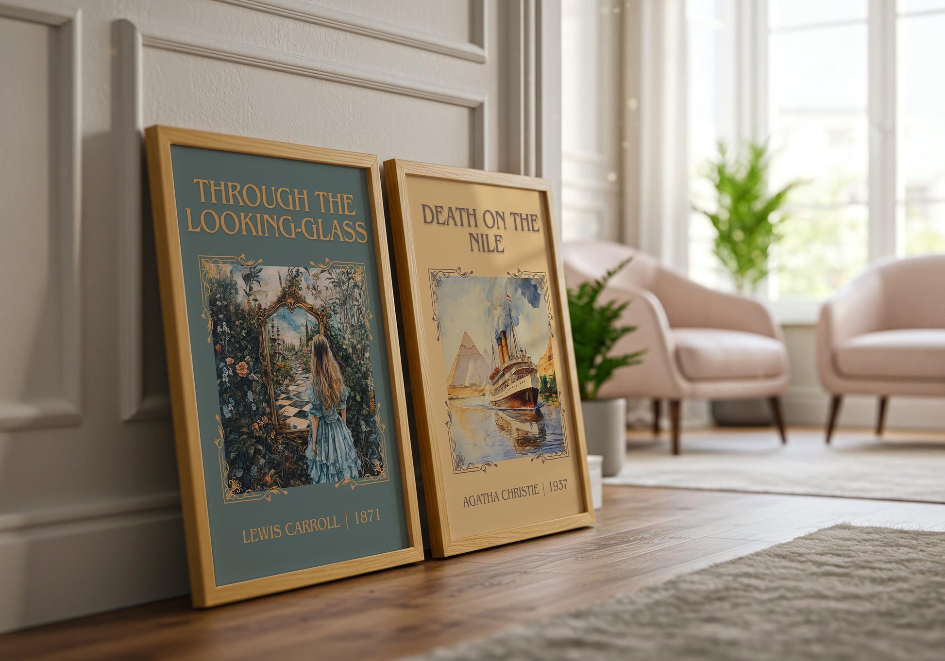 Through the Looking Glass by Lewis Carroll | Descriptive Book Poster | Minimalist