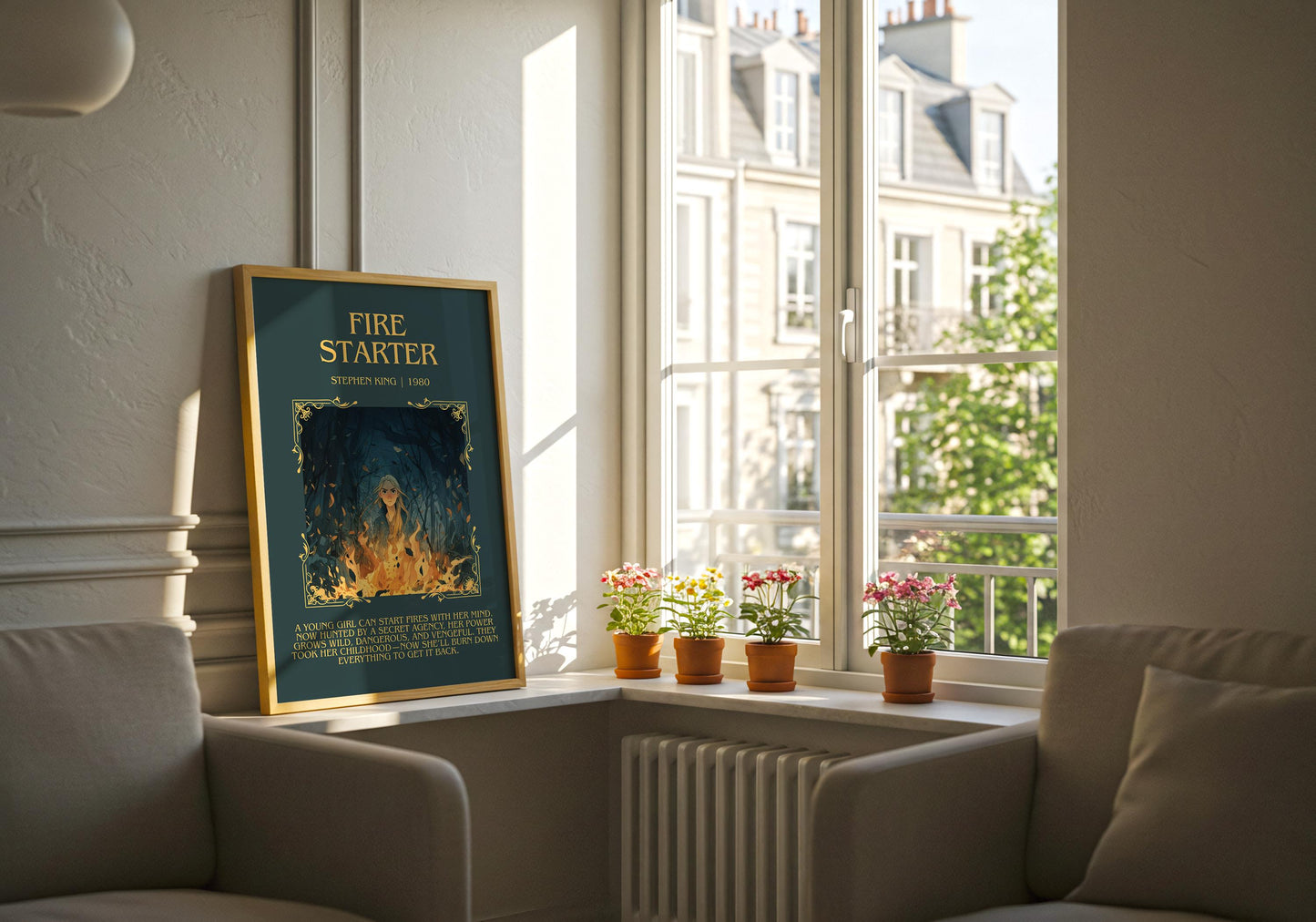 Fire Starter by Stephen King | Descriptive Book Poster | Blurby