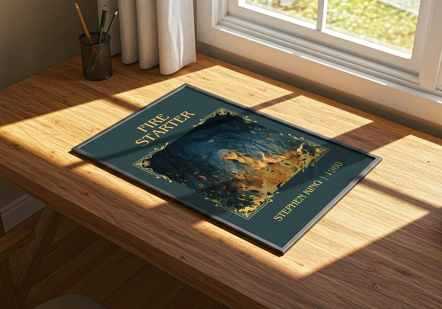 Fire Starter by Stephen King | Descriptive Book Poster | Minimalist