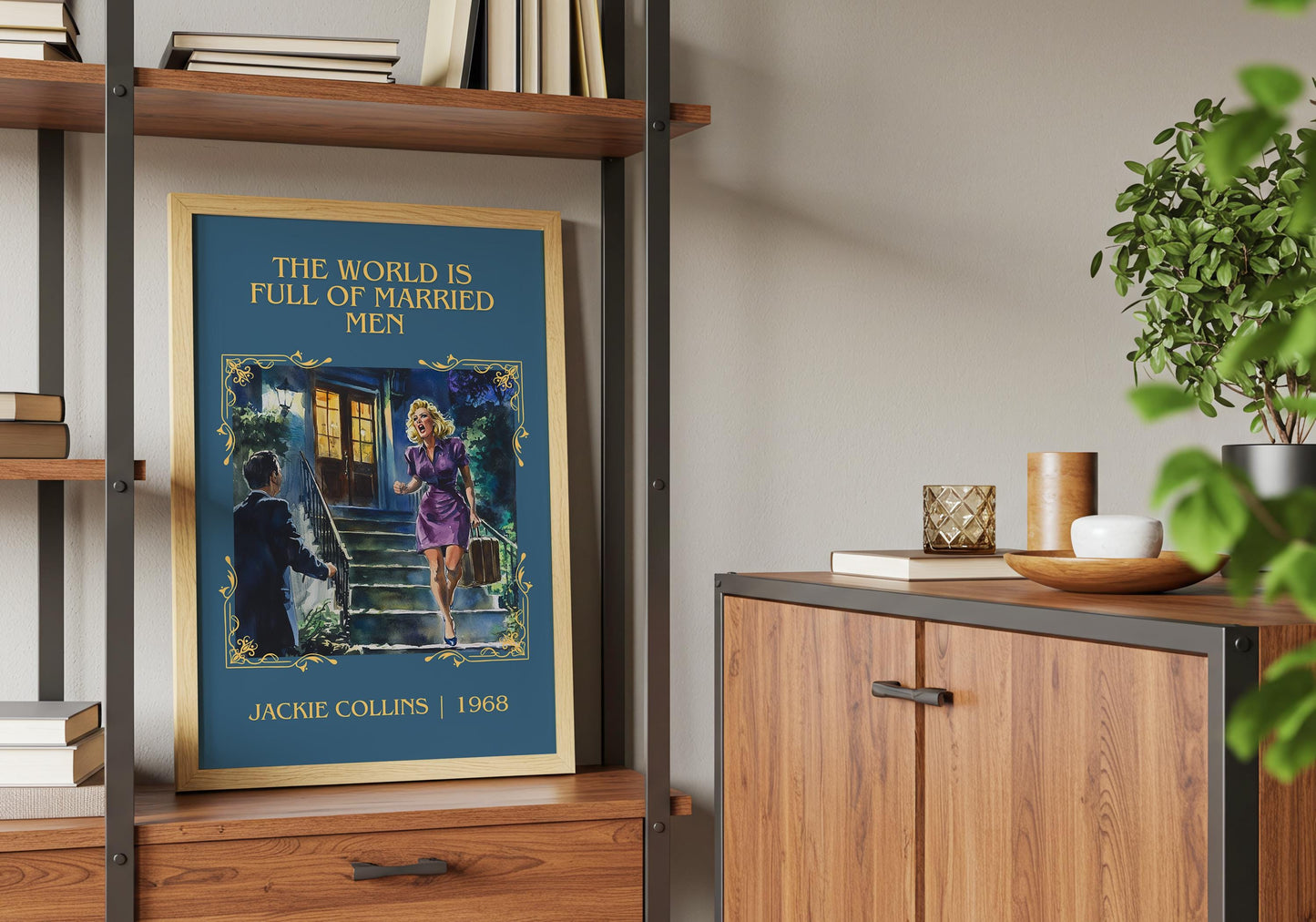 The World Is Full Of Married Men by Jackie Collins | Descriptive Book Poster | Minimalist