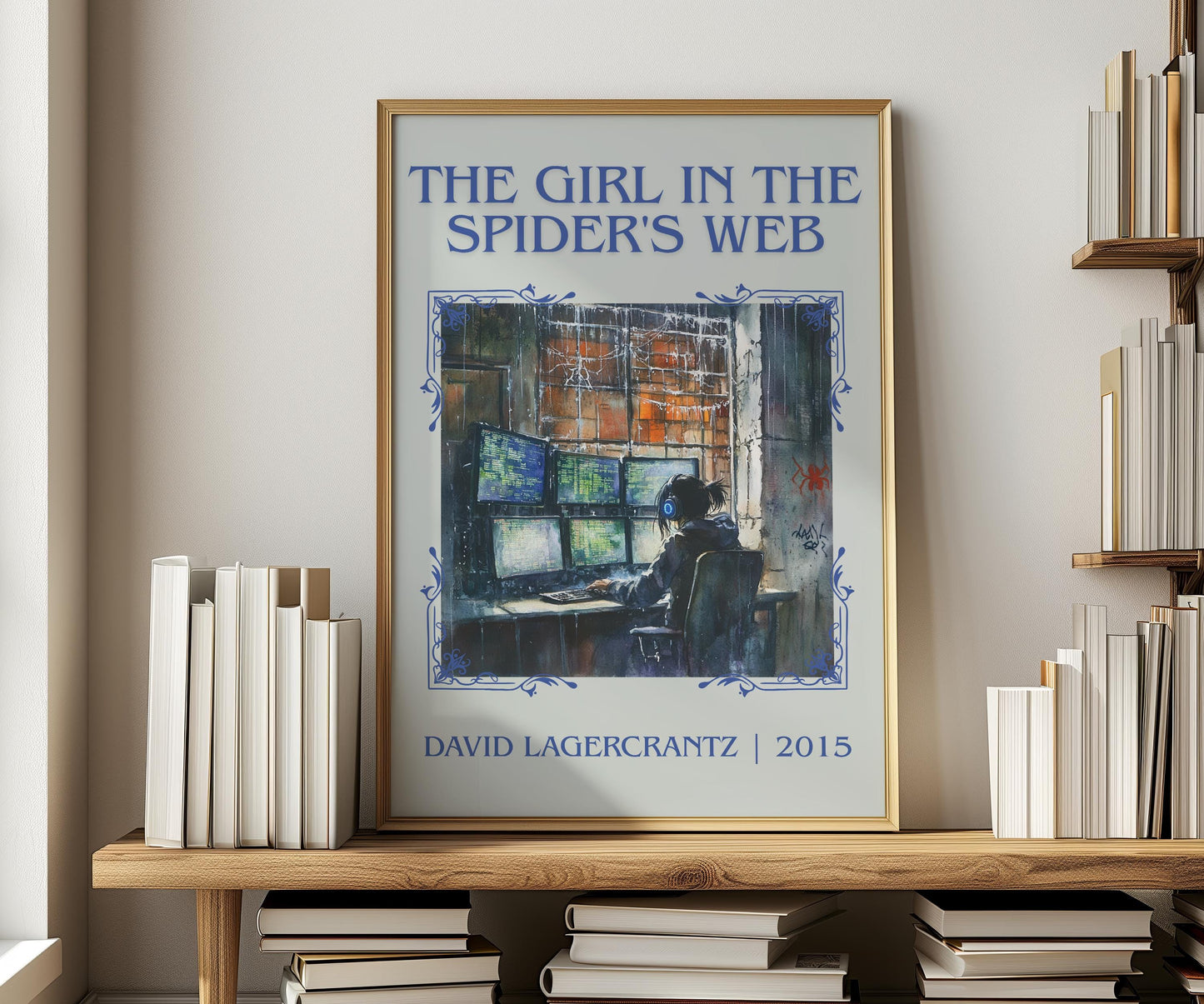 The Girl In The Spiders Web by David Lagercrantz | Descriptive Book Poster | Minimalist