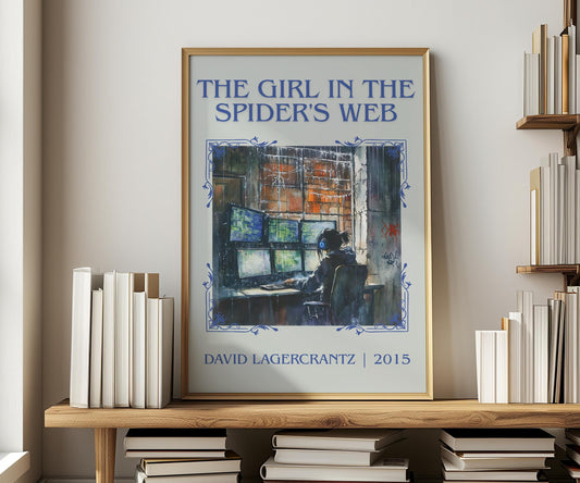 The Girl In The Spiders Web by David Lagercrantz | Descriptive Book Poster | Minimalist