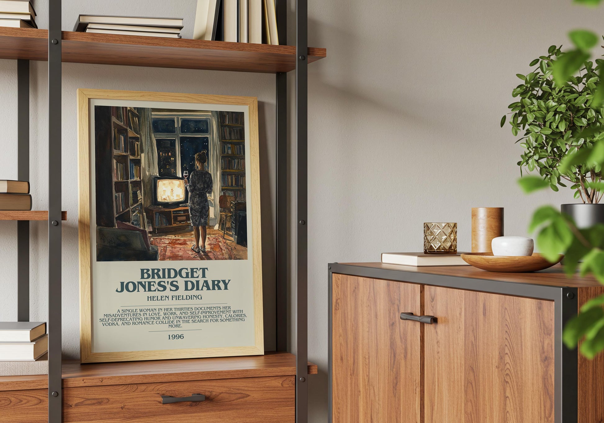 Bridget Jones's Diary by Helen Fielding | Descriptive Book Poster | Blurby