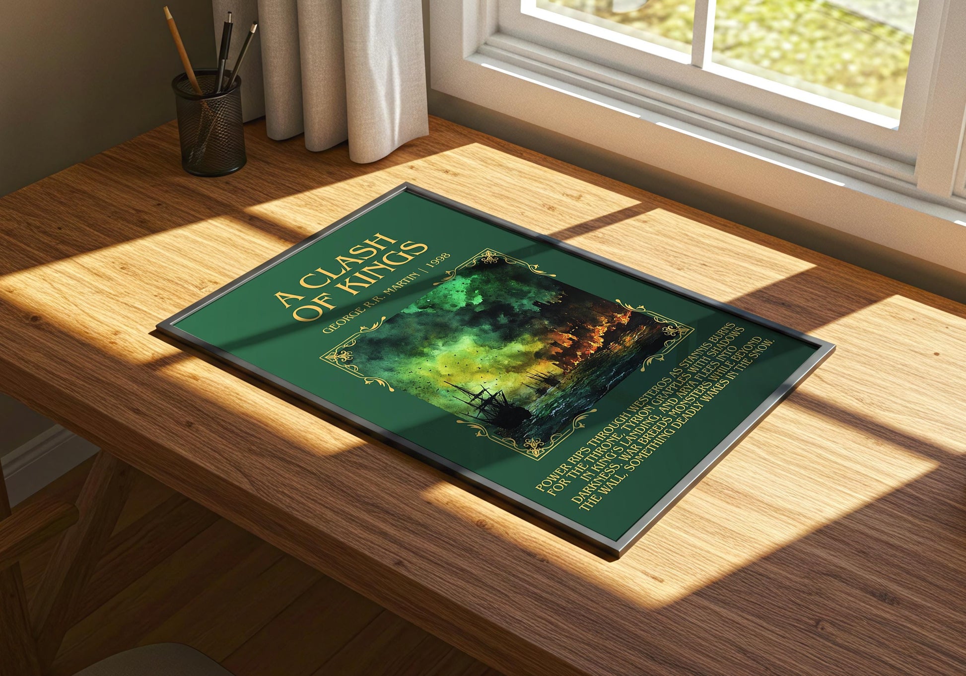 A Clash Of Kings by George R.R. Martin | Descriptive Book Poster | Blurby