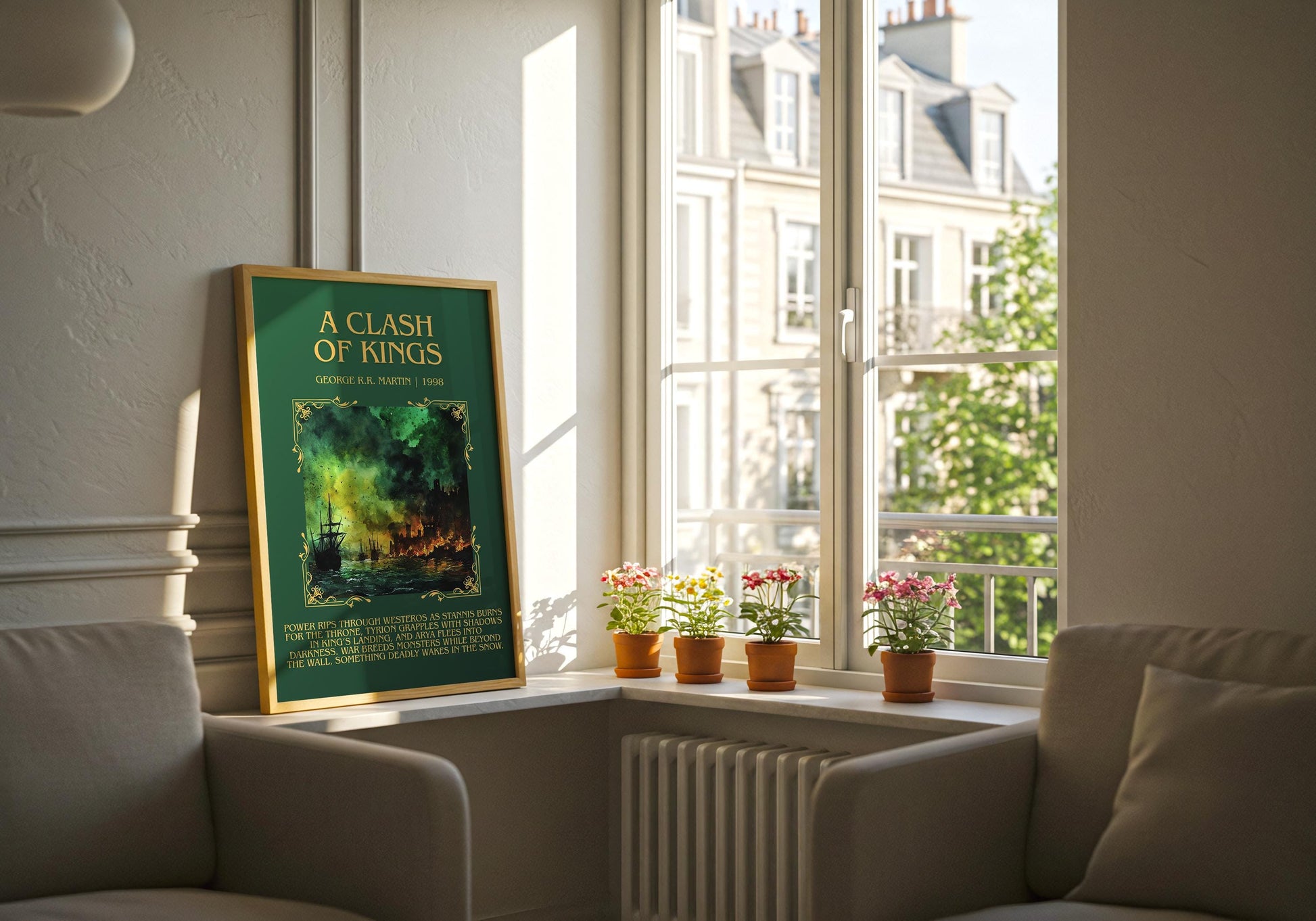 A Clash Of Kings by George R.R. Martin | Descriptive Book Poster | Blurby