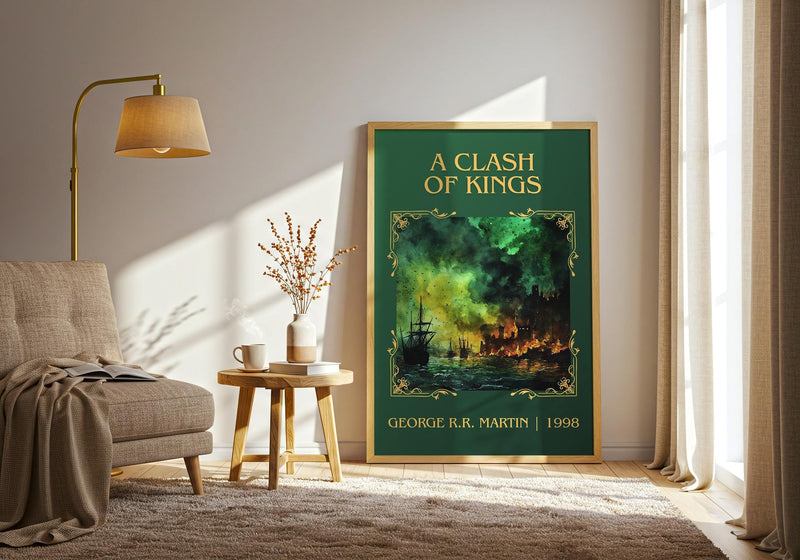 A Clash of Kings classic book art print paper finish options – matte satin gloss