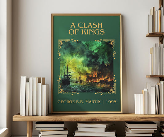 A Clash Of Kings by George R.R. Martin | Descriptive Book Poster | Minimalist
