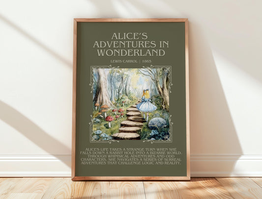 Alices Adventures in Wonderland by Lewis Carroll | Descriptive Book Poster | Blurby