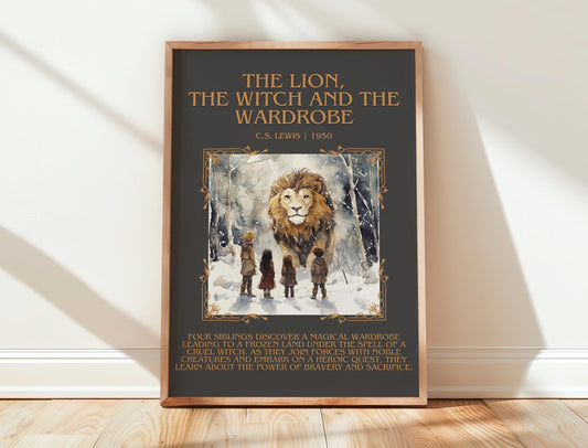 The Lion, The Witch and The Wardrobe by C.S.Lewis | Descriptive Book Poster | Blurby