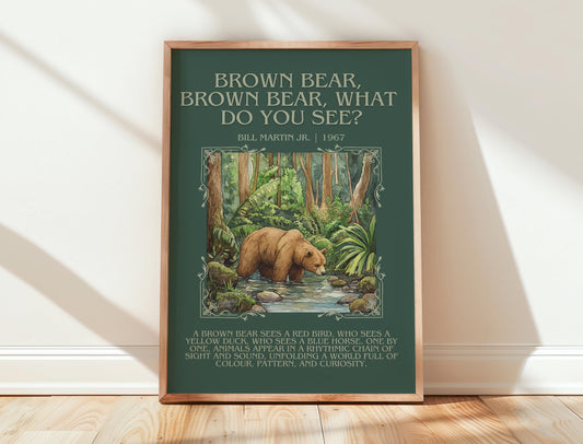 Brown Bear, Brown Bear, What Do You See? By Bill Martin Jr | Descriptive Book Poster | Blurby