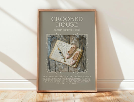 Crooked House by Agatha Christie | Descriptive Book Poster | Blurby