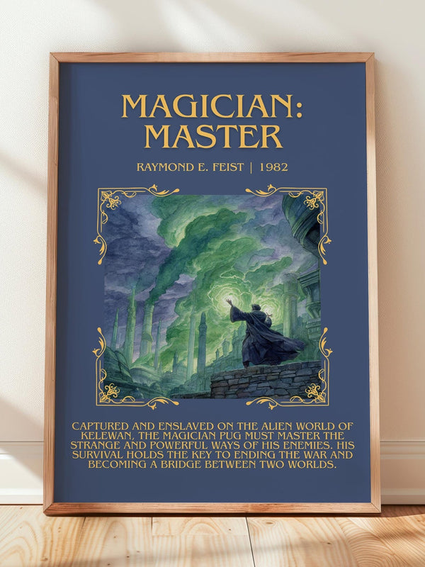Magician: Master minimalist print in frame leaning in hallway – fantasy wall art