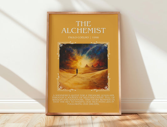 The Alchemist by Paulo Coelho | Descriptive Book Poster | Blurby