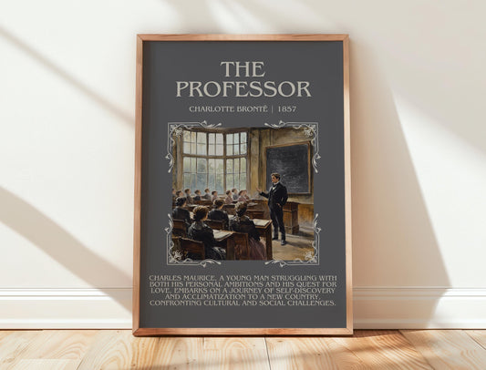The Professor by Charlotte Bronte | Descriptive Book Poster | Blurby