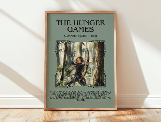 Hunger Games by Suzanne Collins | Descriptive Book Poster | Blurby