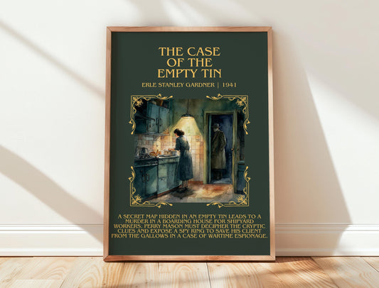 The Case Of The Empty Tin by Erle Stanley Gardner | Descriptive Book Poster | Blurby