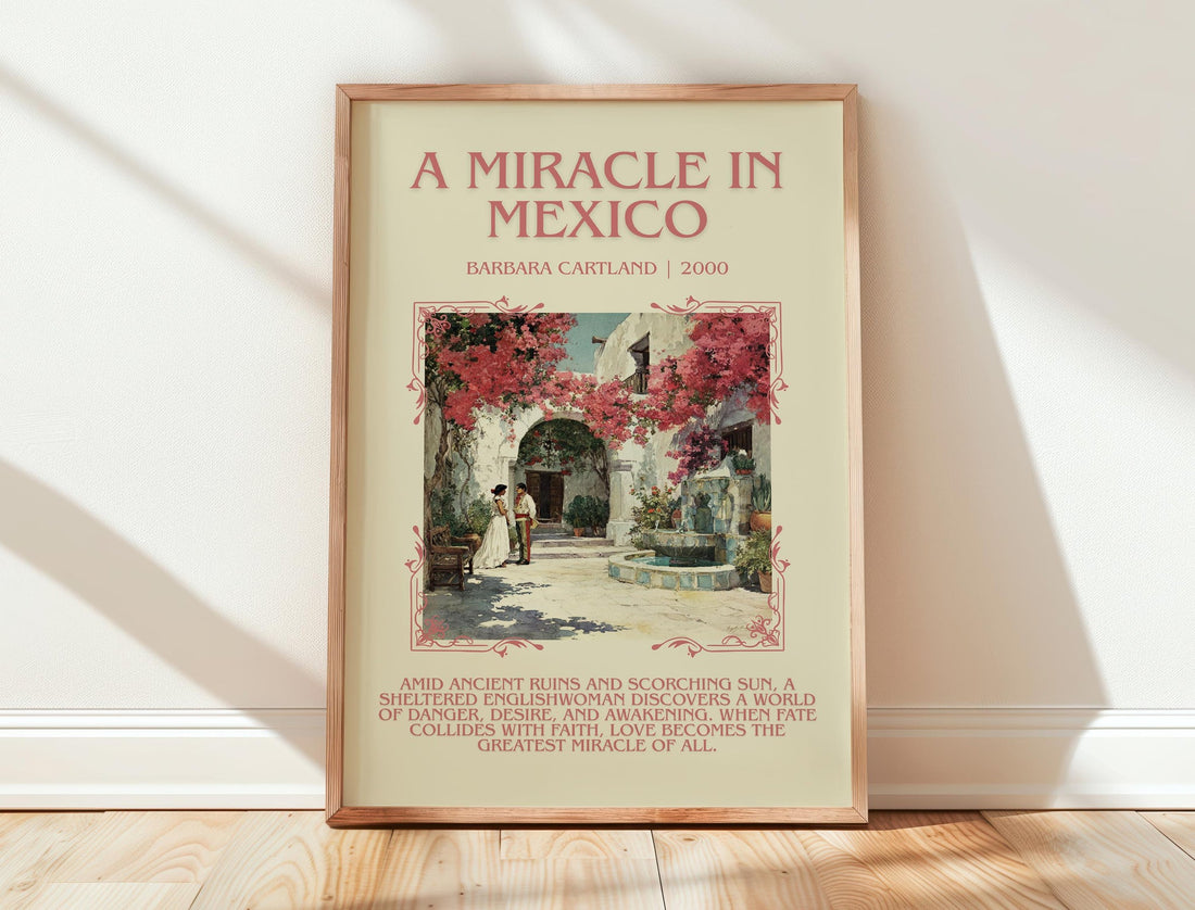 A Miracle In Mexico by Barbara Cartland | Descriptive Book Poster | Blurby (mockup)