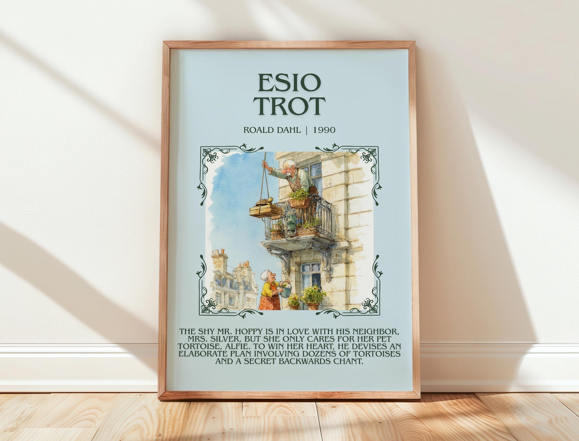 Esio Trot by Roald Dahl | Descriptive Book Poster | Blurby