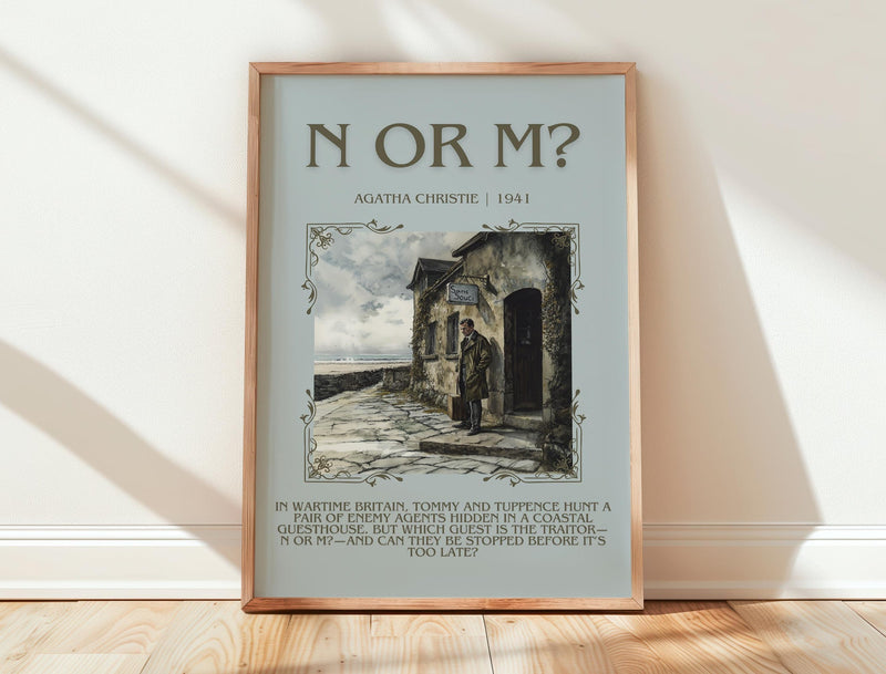 N Or M? minimalist print in frame leaning in hallway – mystery wall art