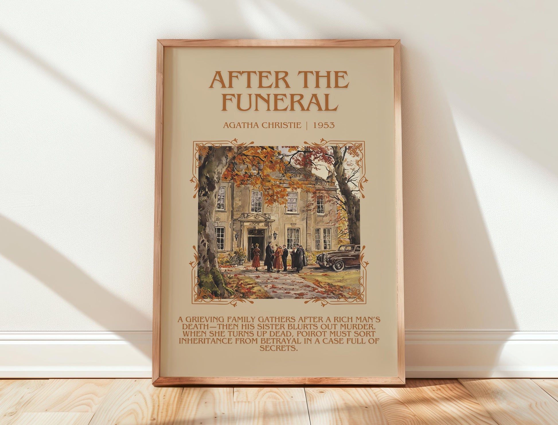 After The Funeral by Agatha Christie | Descriptive Book Poster | Blurby