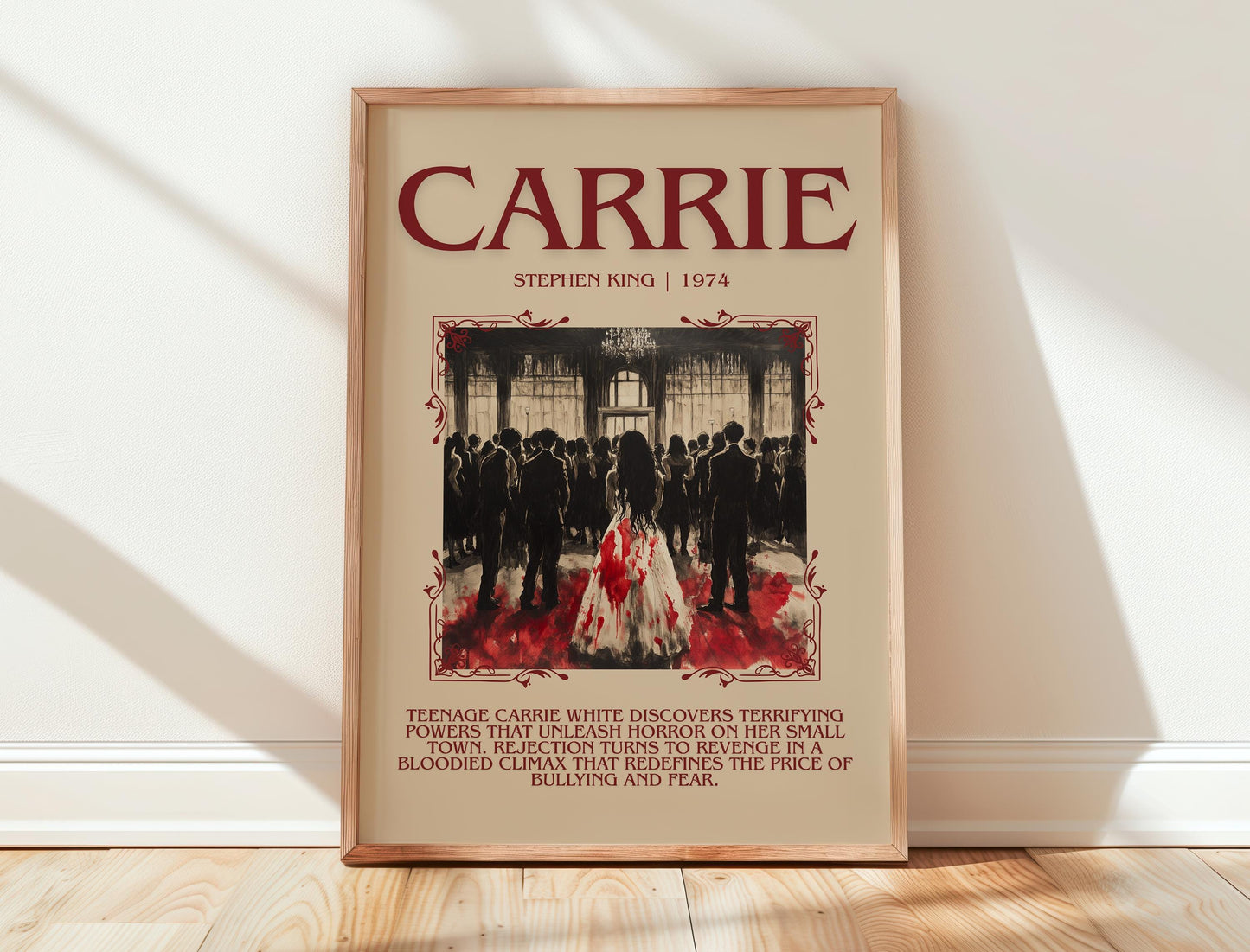 Carrie by Stephen King | Descriptive Book Poster | Blurby